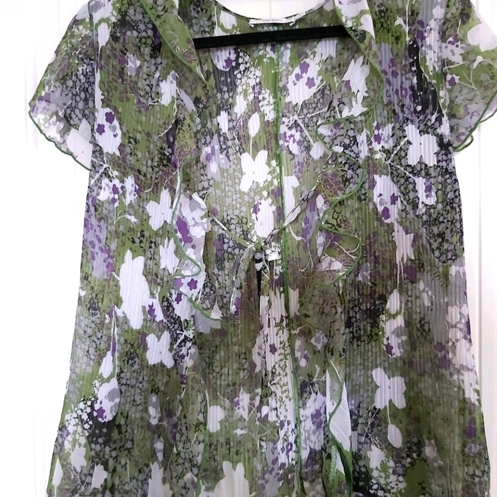 NEW Ricki's partially sheer blouse/vest/B2B